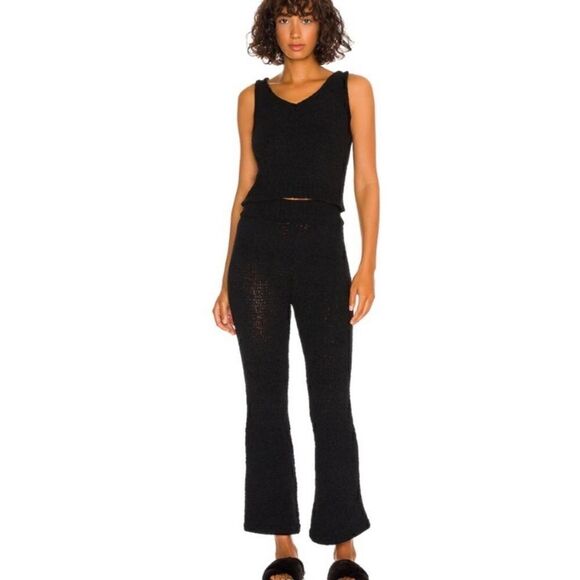 Plush Revolve NWT Cozy Tank and Pant Set in Black - Picture 1 of 7